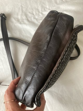 Borsa Reptile's House in pelle intrecciata marrone