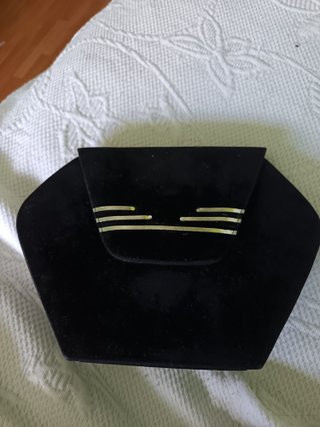 Bolso elegante negro terciopelo