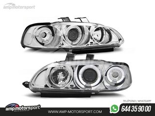 FAROS DELANTEROS OJOS DE ANGEL PARA HONDA CIVIC COUPE/HATCHBACK