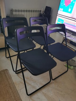 6 Sillas Plegables Ikea Negras