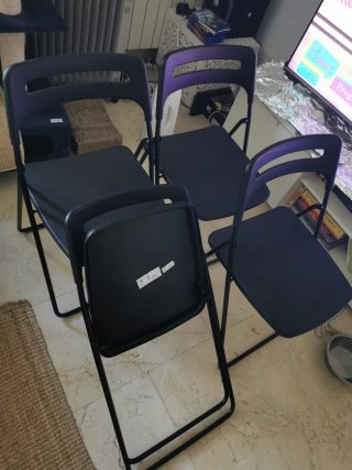 6 Sillas Plegables Ikea Negras
