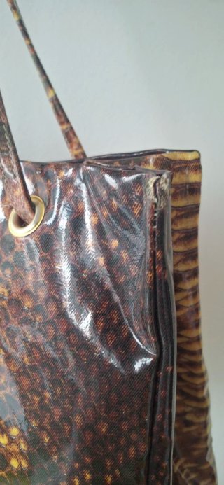 Borsa tote Just Cavalli pitonata