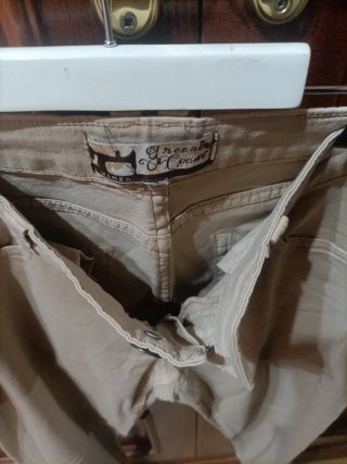 Pantalones Green Coast Beige Mujer