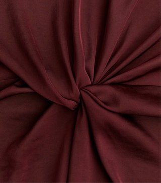 Vestido premamá satén H&M drapeado nudo burdeos