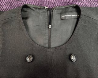 Vestido Purificación García T44 Negro/Morado