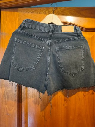 Shorts vaqueros grises mujer