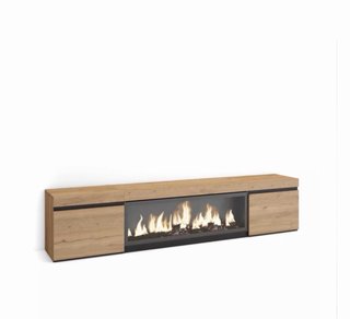 Chimenea Eléctrica SKRAUT HOME LED Negra