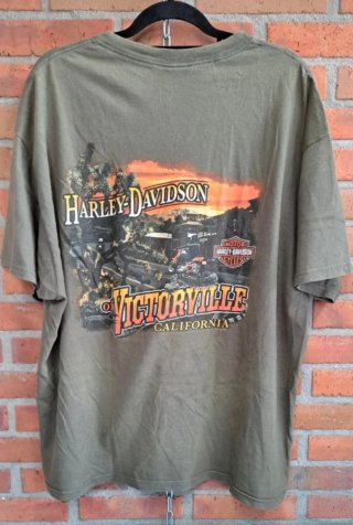 Camiseta Harley Davidson XXL Verde Oliva