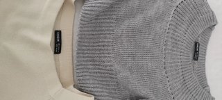 Lote 2 jerséis beige y gris