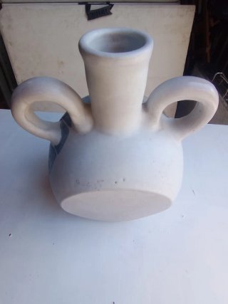 Botijo de cerámica decorado