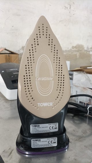 - Tower plancha vapor inalámbrica cerámica poten