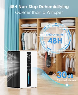 Deshumidificador 1.8L Silencioso RGB Bajo Consumo