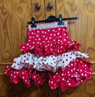 Traje Flamenco Niña Falda y Camisa
