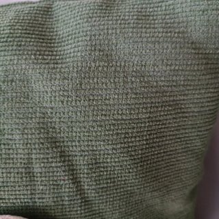 2 Cojines Verdes con Flor Beige
