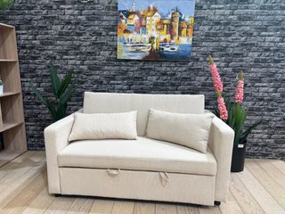 Sofá Cama Beige 138cm