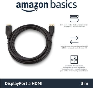 Amazon Basics cable DisplayPort a HDMI 4K