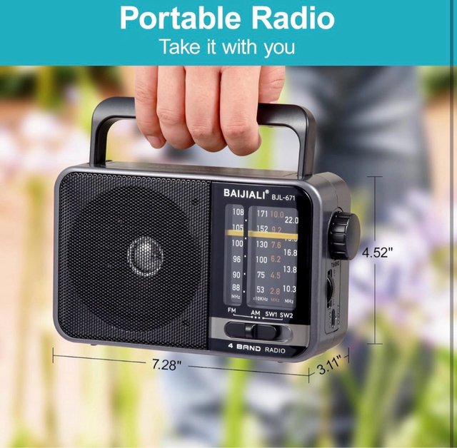 Rádio Portátil Baijiali BJL-671 AM/FM