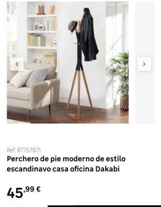 Perchero de pie moderno de estilo escandinavo casa