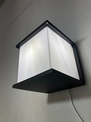 Lampada parete cubo antracite/bianco IP43