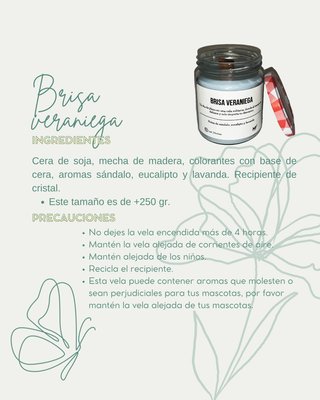 BRISA VERANIEGA - Vela artesanal