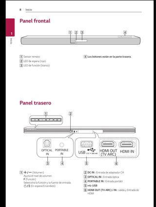 Barra de Sonido LG SJ-14 Negra