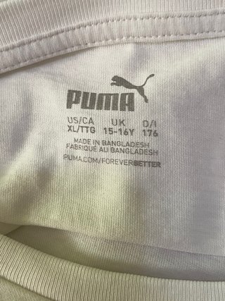 Camiseta Puma Talla 15-16 Años