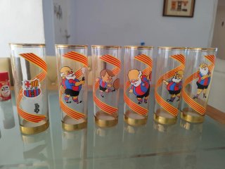 Vasos Vintage FC Barcelona (6 unidades)