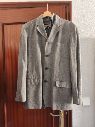 Americana Zara Caballero Talla L Gris