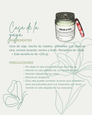 CASA DE LA YAYA - Vela artesanal