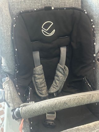 Conjunto Carro Bebé Gris y Rosa