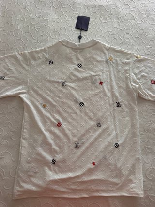 Camiseta Louis Vuitton Blanca Estampada oversize
