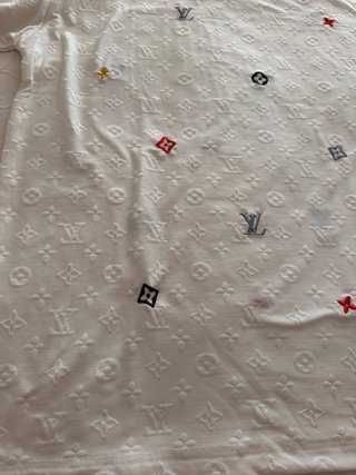 Camiseta Louis Vuitton Blanca Estampada oversize