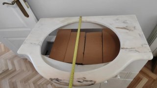 Encimera de piedra para lavabo de 56x45