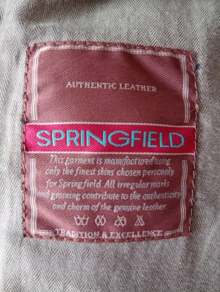 Cazadora Biker  Springfield (piel marrón)