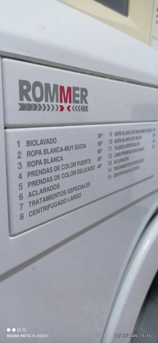 Lavadora Rommer 6 kg