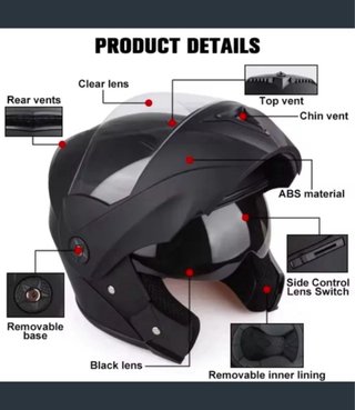 Casco Moto Uchoose Mujer Negro y Rosa