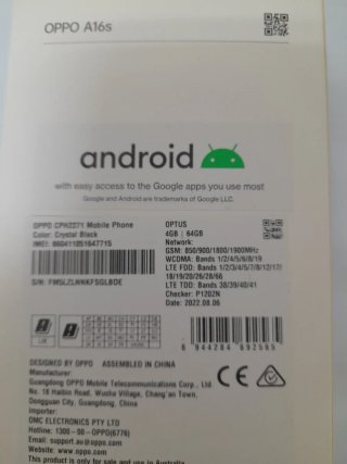 Scatola vuota per Oppo A16s