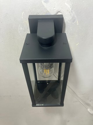 Lampada parete quadrata alluminio/vetro IP54