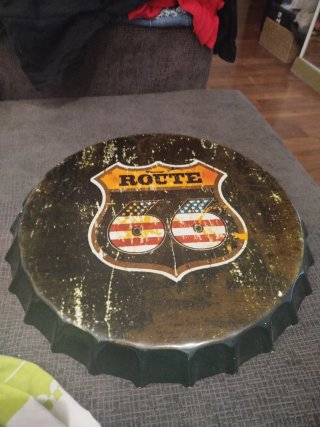 Placa Decorativa Route 66 Metal