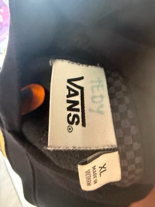 Sudadera Vans Hombre Negra y Amarilla