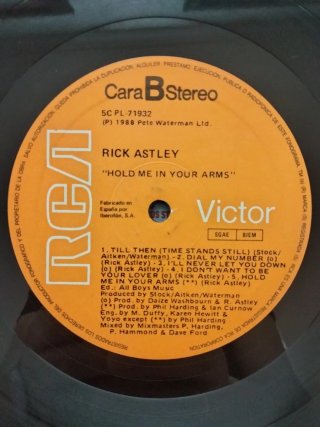 Vinilo LP Rick Astley - Hold Me In Your Arms