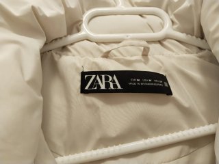 Plumífero Zara Blanco Talla M