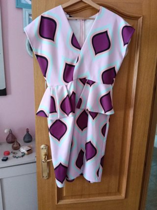 Vestido Peplum Estampado