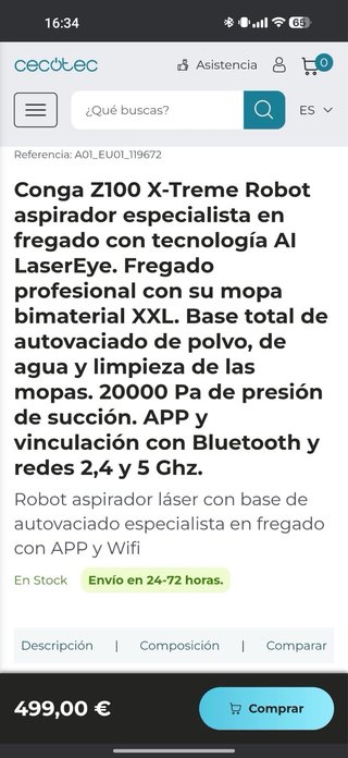 Conga Cecotec Z100 X-Treme precintada