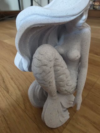 Escultura Sirena Efecto Mármol 15cm