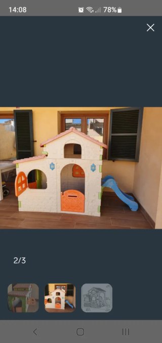 Caseta infantil con tobogán