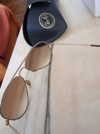 Gafas Ray-Ban Aviator Marrón y Dorado
