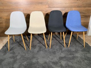 Set da Pranzo Nordico: Tavolo + 4 Sedie Imbottito