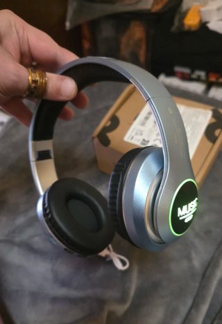 Auriculares Bluetooth DJ RGB Jack 3.5mm Plegables