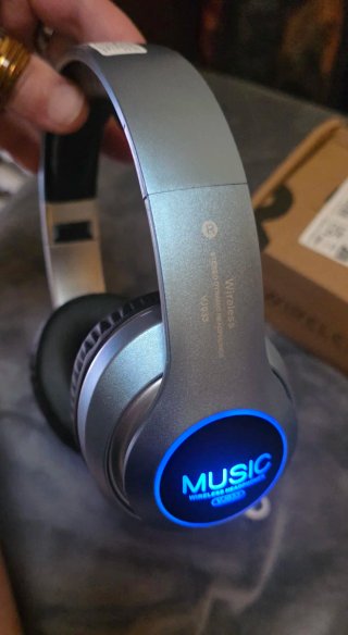 Auriculares Bluetooth DJ RGB Jack 3.5mm Plegables